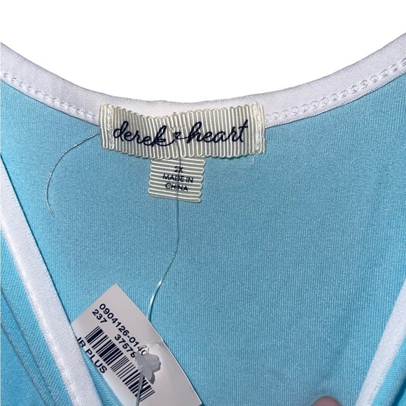 Derek heart size 2X baby blue tank top shirt - Picture 4 of 9